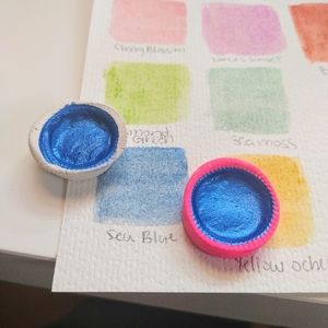 Sea-Blue Handmade Watercolor